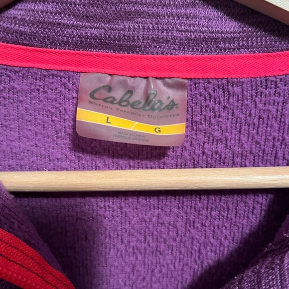 Cabela's Half Zip Purple Sweatshirt - Picture 3 of 9